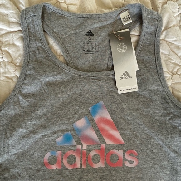 NWT Adidas logo multi sport women racer back tank top - Picture 2 of 5